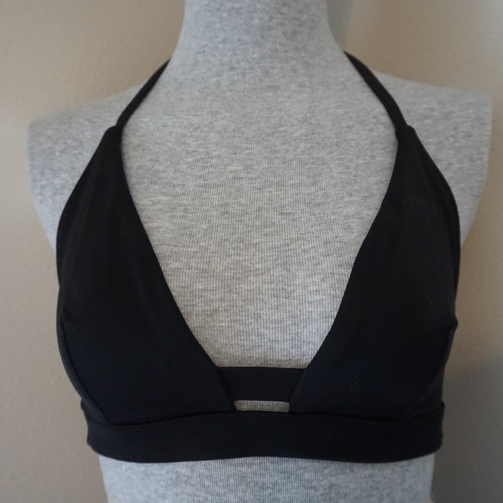 Victoria's Secret Double Banded Black Swim Top